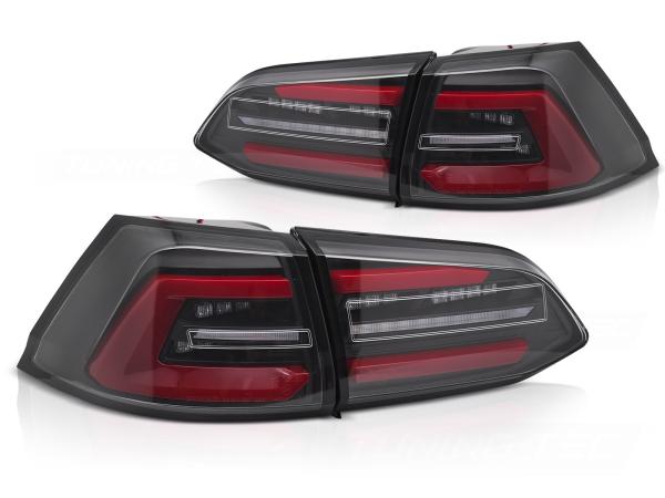 Voll LED Lightbar Rückleuchten für VW Golf 7  Variant Facelift Bj. 17-20 Schwarz